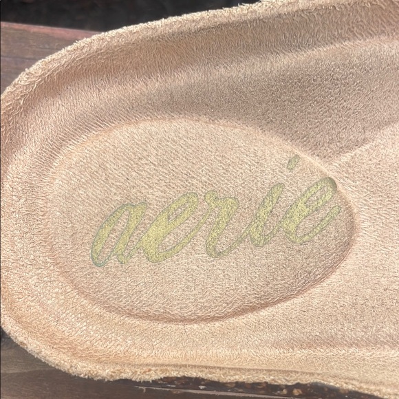Aerie Cream Plush Slide Sandals - Picture 2 of 8